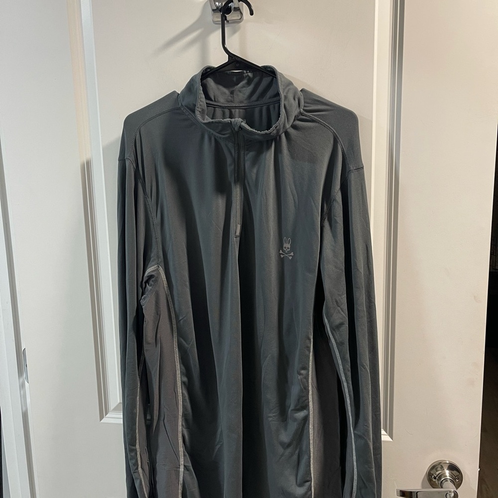 Psycho Bunny Charcoal Gray Lightweight Jacket The Pull For The Zip Is Broken